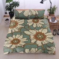 Flower Cotton Bed Sheets Spread Comforter Duvet Cover Bedding Sets