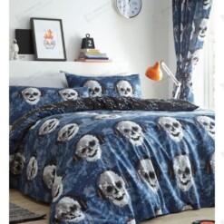 Pixel Skulls Pattern Duvet Cover Bedding Set