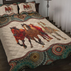 Horse Mandala Quilt Bedding Set