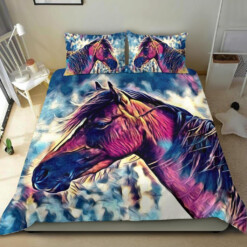 Colorful Horse Bedding Set Bed Sheet Spread Comforter Duvet Cover Bedding Sets