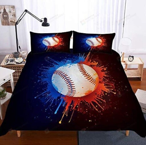 Baseball Cotton Bed Sheets Spread Comforter Duvet Cover Bedding Sets