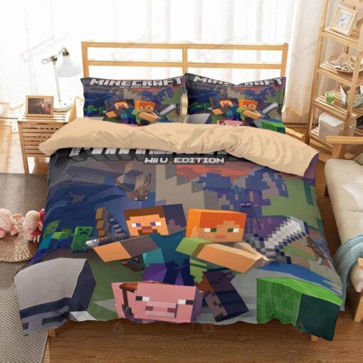 3d Customize Minecraft Duvet Cover Bedding Set