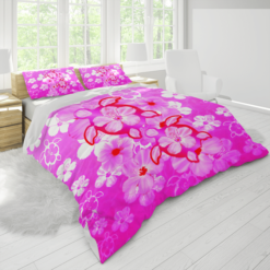 Pink Hibiscus Turtles In Hawaiian Dream Bedding Set Cotton Bed Sheets Spread Comforter Duvet Cover Bedding Sets