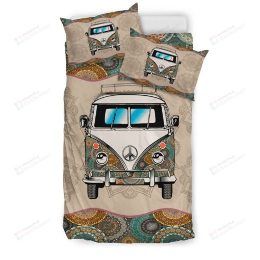 Hippie Car Bedding Set Cotton Bed Sheets Spread Comforter Duvet Cover Bedding Sets