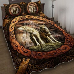 Viking Wolf Quilt Bed Set Bedding Set