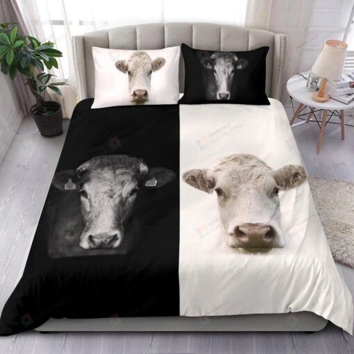 Cow Black And White Bedding Set Bed Sheet Spread Comforter Duvet Cover Bedding Sets