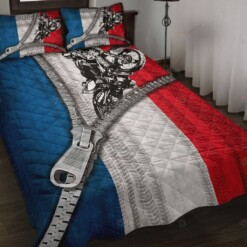 Motocross France Flag Quilt Bedding Set Bed Sheets Spread Comforter Duvet Cover Bedding Sets