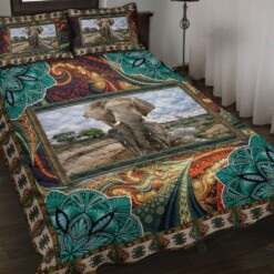 Elephant Ethnic Quilt Bedding Set