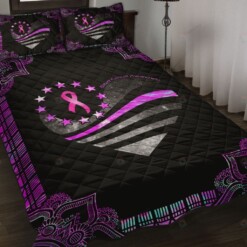 Breast Cancer Awareness Quilt Bedding Set