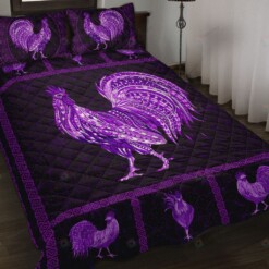 Chicken Flourish Mandala Quilt Bedding Set