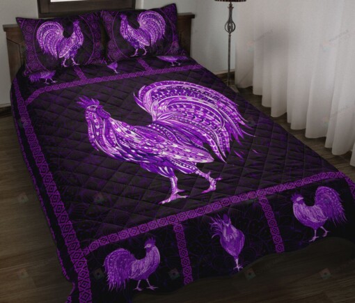 Chicken Flourish Mandala Quilt Bedding Set