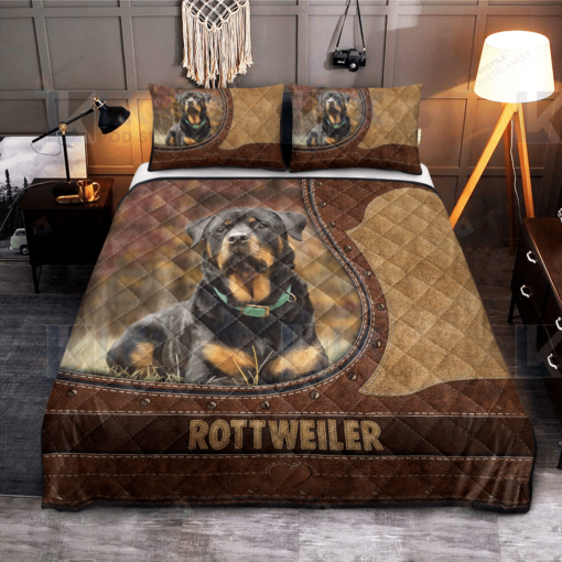 Rottweiler Quilt Bedding Set