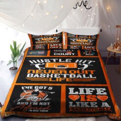 Basketball Never Quit Bedding Set Bed Sheets Spread Comforter Duvet Cover Bedding Sets