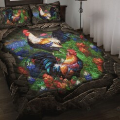 Chicken Art Quilt Bedding Set