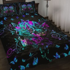 Skull Butterfly Quilt Bedding Set