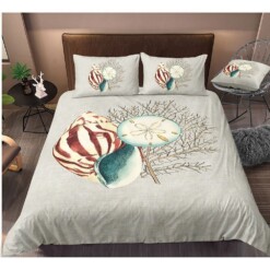 Conch Bedding Set Cotton Bed Sheets Spread Comforter Duvet Cover Bedding Sets