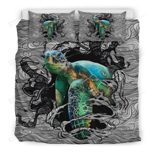 Turtle Fabric Torn Bedding Set Cotton Bed Sheets Spread Comforter Duvet Cover Bedding Sets