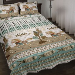 Horse Floral And Animal Seamless Quilt Bedding Set