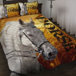 Horse - Wheat Field Sunset Quilt Bedding Set