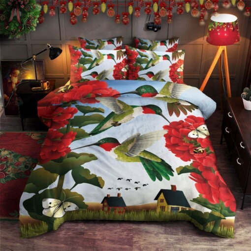 Hummingbird Cotton Bed Sheets Spread Comforter Duvet Cover Bedding Sets