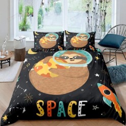 Space Sloth  Bed Sheets Duvet Cover Bedding Sets