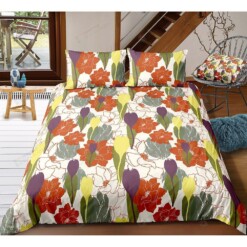 Floral Bed Sheets Spread Comforter Duvet Cover Bedding Sets