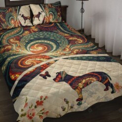 Pitbull Brown Fractal Quilt Bedding Set