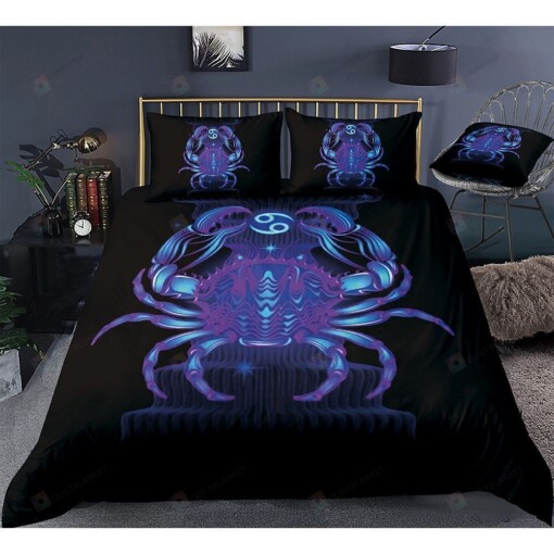 Crab Pattern Bedding Set Bed Sheets Spread Comforter Duvet Cover Bedding Sets