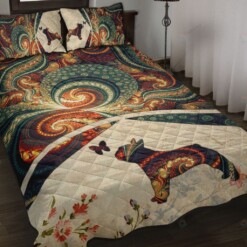 Bulldog Brown Fractal Quilt Bedding Set