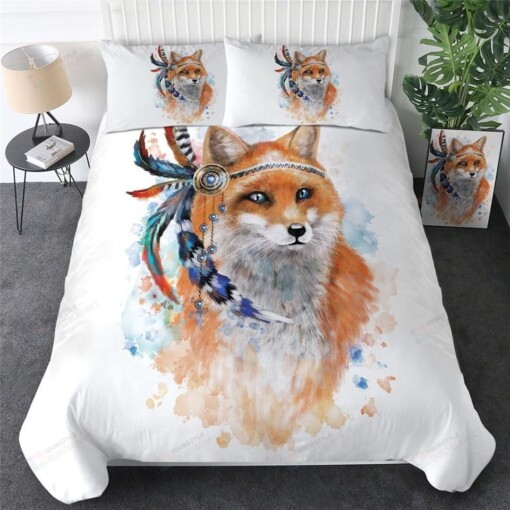 Watercolor Fox Bedding Set (Duvet Cover & Pillow Cases)