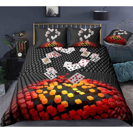 Poker Bedding Set Bed Sheets Spread Comforter Duvet Cover Bedding Sets