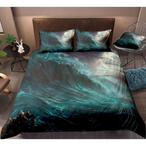 Waves Bedding Set Cotton Bed Sheets Spread Comforter Duvet Cover Bedding Sets