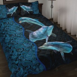 Dolphin Mandala Quilt Bedding Set