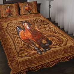 Horse - Leather Embossed Quilt Bedding Set