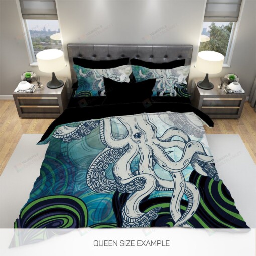 Octopus Cotton Bed Sheets Spread Comforter Duvet Cover Bedding Sets