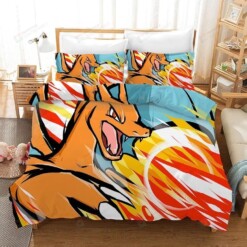 Pokemon Pikachu Charizard Duvet Cover Bedding Set