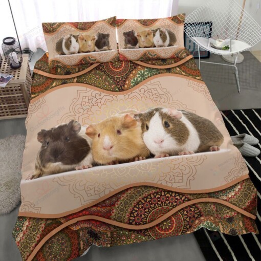 Guinea Pigs And Mandala Pattern Bedding Set Bed Sheets Spread Comforter Duvet Cover Bedding Sets