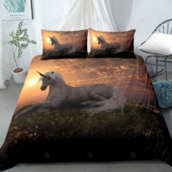 White Horse Unicorn Bedding Set Bed Sheets Spread Comforter Duvet Cover Bedding Sets