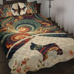 Bulldog Brown Fractal Quilt Bedding Set