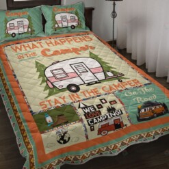 Stay In Camper Quilt Bedding Set