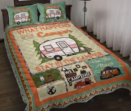 Stay In Camper Quilt Bedding Set