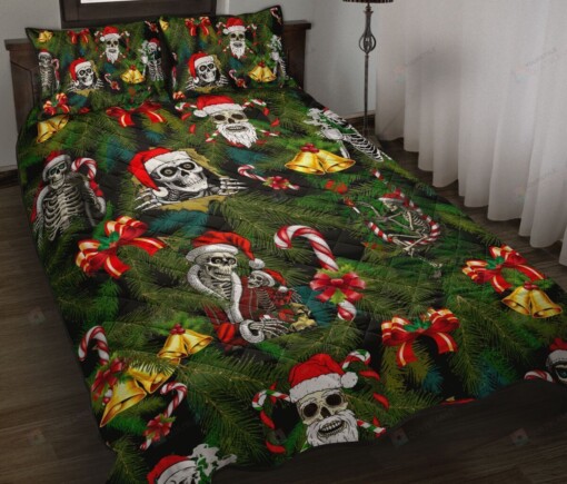 Skull Christmas Quilt Bedding Set