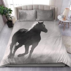 Horse Grey Bedding Set Bed Sheets Spread Comforter Duvet Cover Bedding Sets