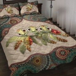 Turtle Friends Quilt Bedding Set