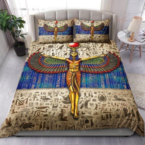 Ancient Egyptian Isis Goddess Bedding Set Bed Sheets Spread Comforter Duvet Cover Bedding Sets