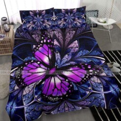 Purple Unique Butterfly Duvet Cover Bedding Set