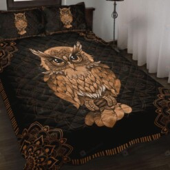 Brown Owl Mandala Pattern Bedding Set Bed Sheets Spread Comforter Duvet Cover Bedding Sets