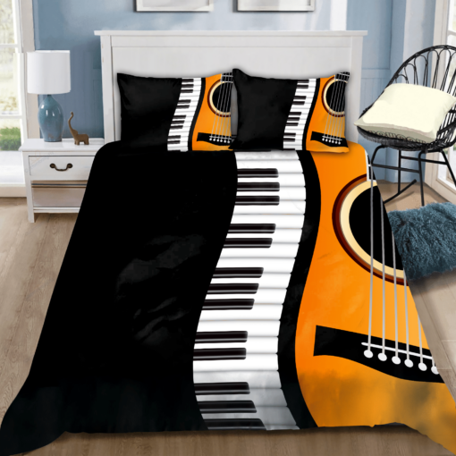 Guitar And Piano Bedding Set Bed Sheets Spread Comforter Duvet Cover Bedding Sets