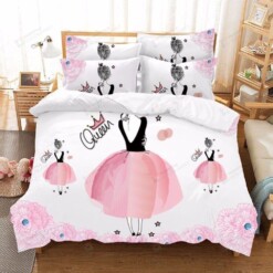 Ballerina Ballet Dancing Queen Bedding Custom Name Duvet Cover Bedding Set