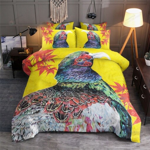 Pheasant Cotton Bed Sheets Spread Comforter Duvet Cover Bedding Sets